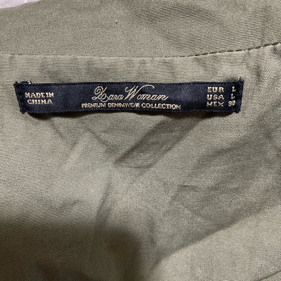 Zara utility jacket with genuine leather sleeves - Picture 5 of 5